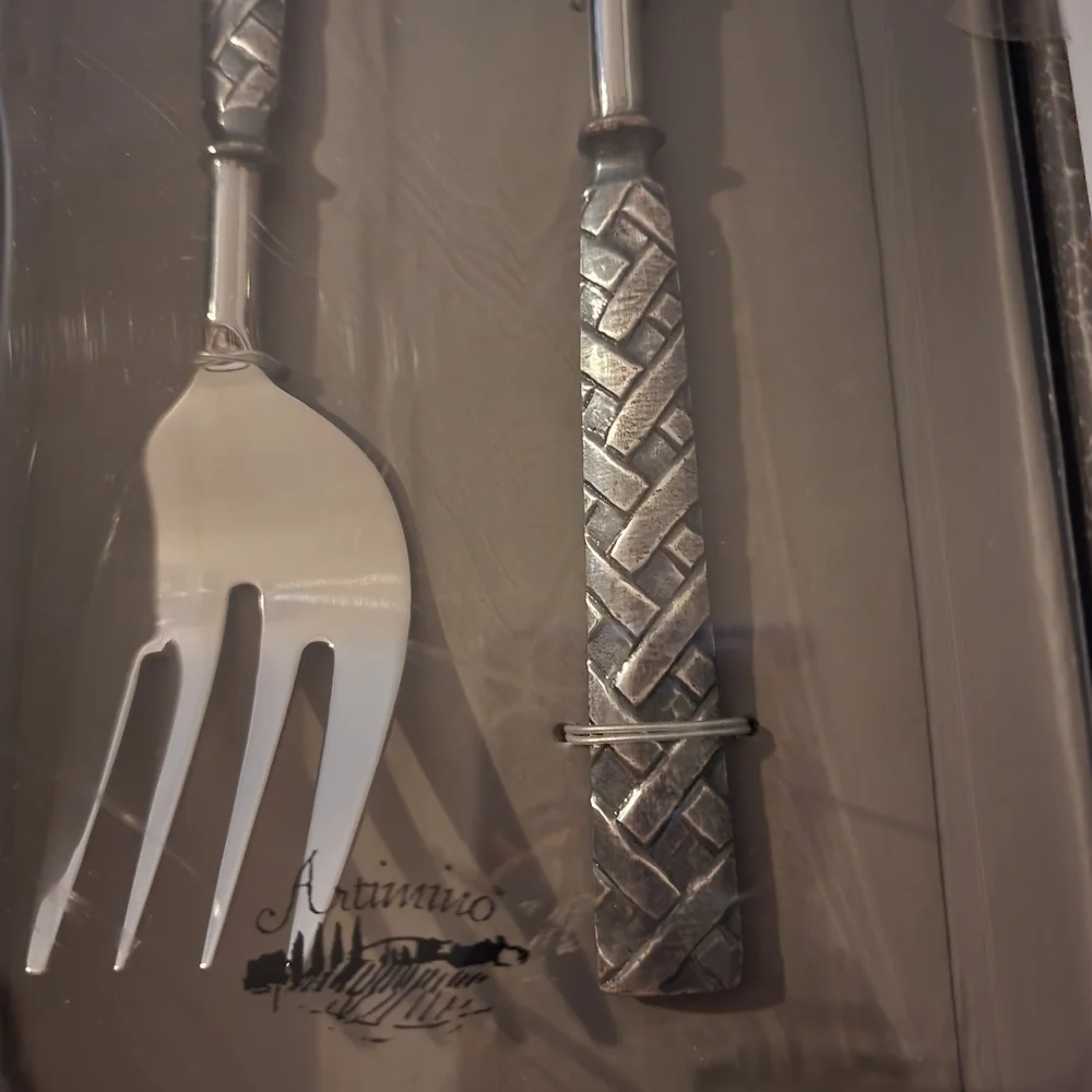 Artimino 2 Piece Serve Set Fork and Spoon New In Box